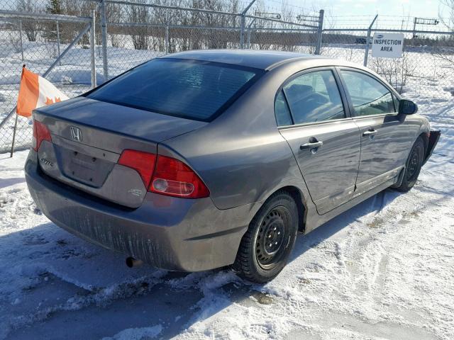 2HGFA15317H013959 - 2007 HONDA CIVIC DX GRAY photo 4