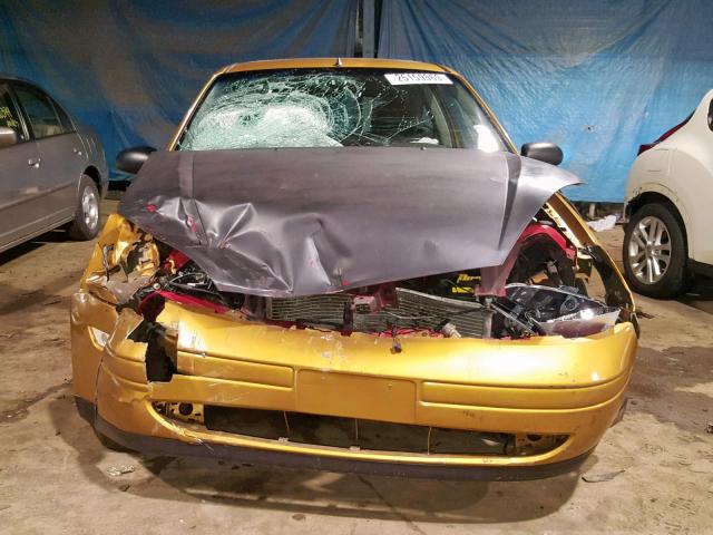 3FAFP31351R108248 - 2001 FORD FOCUS ZX3 YELLOW photo 9