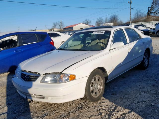 1YVGF22C015210516 - 2001 MAZDA 626 ES WHITE photo 2