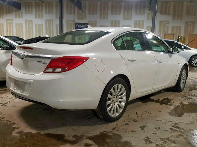 W04GP5EC9B1110997 - 2011 BUICK REGAL CXL WHITE photo 4