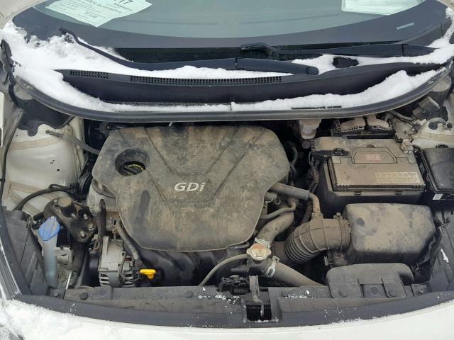 KNADM4A38E6416708 - 2014 KIA RIO LX WHITE photo 7