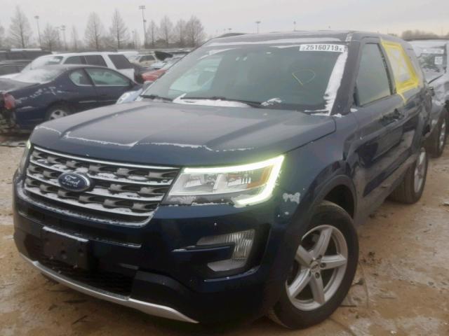 1FM5K8DH3GGC73297 - 2016 FORD EXPLORER X BLUE photo 2