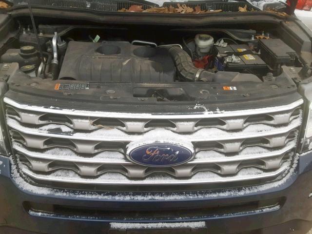 1FM5K8DH3GGC73297 - 2016 FORD EXPLORER X BLUE photo 7