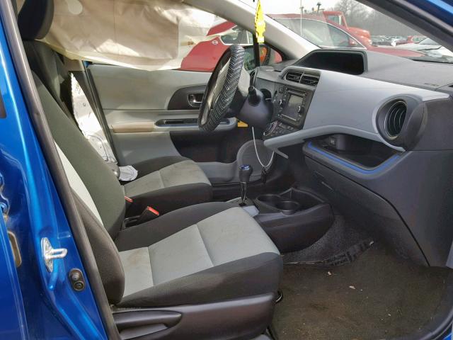 JTDKDTB33C1012535 - 2012 TOYOTA PRIUS C BLUE photo 5