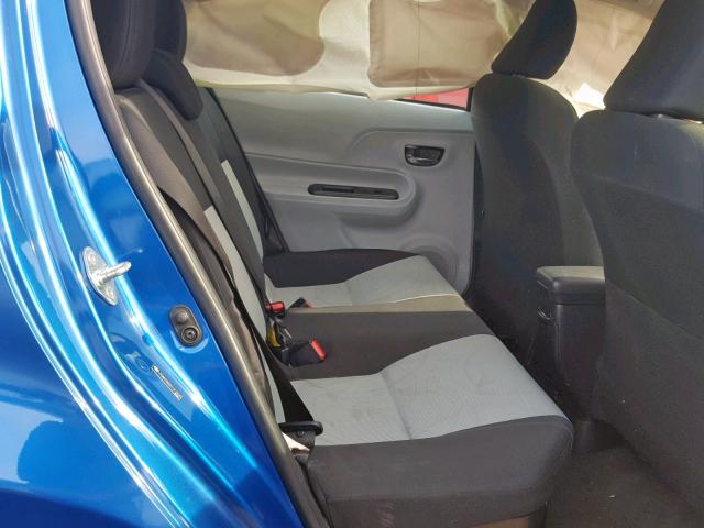 JTDKDTB33C1012535 - 2012 TOYOTA PRIUS C BLUE photo 6