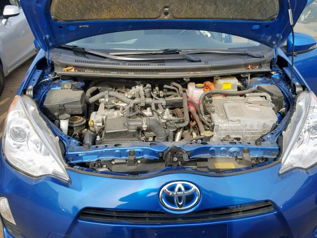 JTDKDTB33C1012535 - 2012 TOYOTA PRIUS C BLUE photo 7