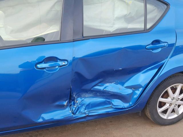 JTDKDTB33C1012535 - 2012 TOYOTA PRIUS C BLUE photo 9