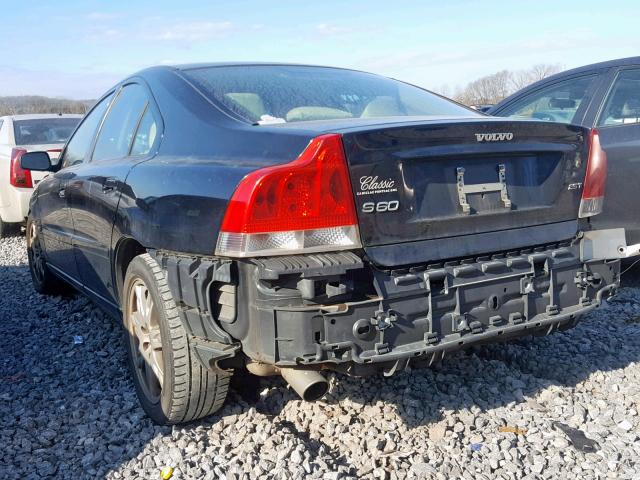 YV1RS592962551845 - 2006 VOLVO S60 2.5T BLACK photo 3