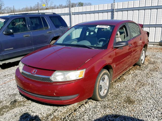 1G8AG52F24Z165459 - 2004 SATURN ION LEVEL BURGUNDY photo 2