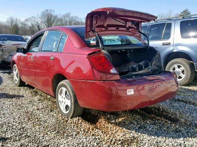 1G8AG52F24Z165459 - 2004 SATURN ION LEVEL BURGUNDY photo 3