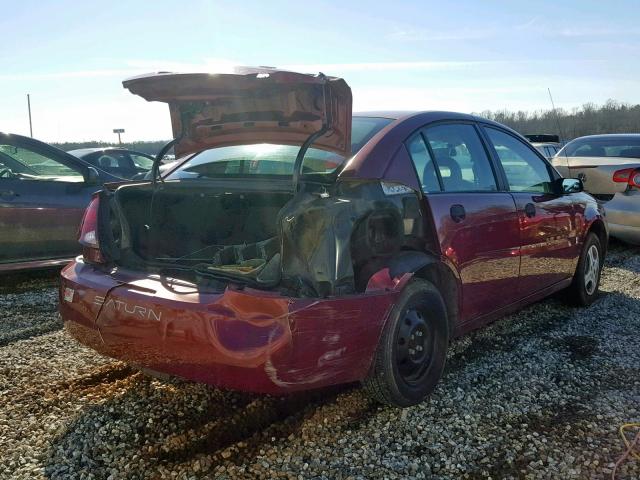 1G8AG52F24Z165459 - 2004 SATURN ION LEVEL BURGUNDY photo 4