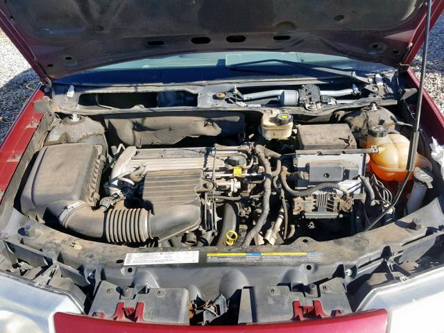 1G8AG52F24Z165459 - 2004 SATURN ION LEVEL BURGUNDY photo 7