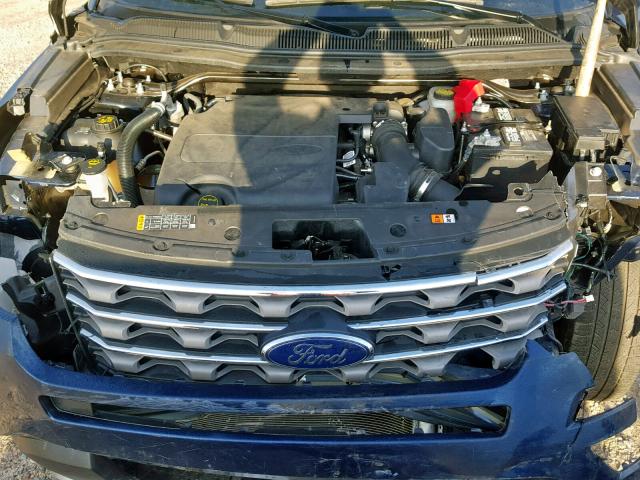 1FM5K7D8XHGD78205 - 2017 FORD EXPLORER X BLUE photo 7