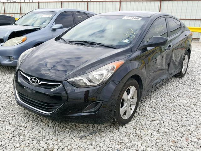 KMHDH4AE8BU115190 - 2011 HYUNDAI ELANTRA GL BLACK photo 2