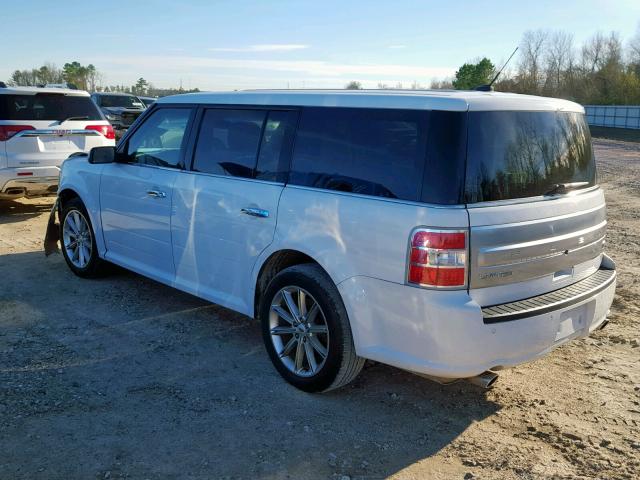 2FMGK5D84HBA00840 - 2017 FORD FLEX LIMIT WHITE photo 3