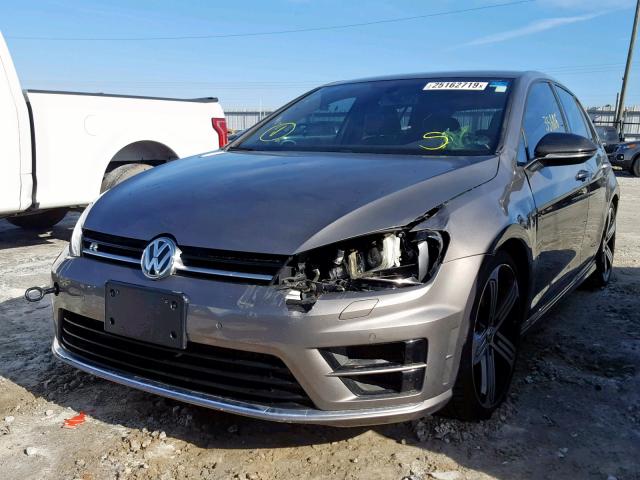 WVWLF7AU8FW239159 - 2015 VOLKSWAGEN GOLF R GRAY photo 2