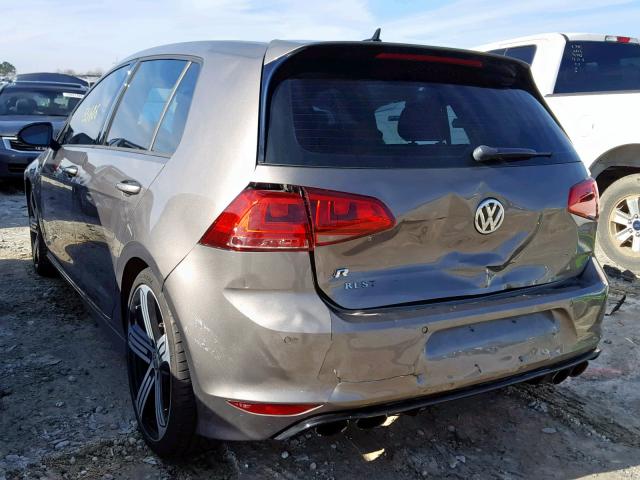 WVWLF7AU8FW239159 - 2015 VOLKSWAGEN GOLF R GRAY photo 3