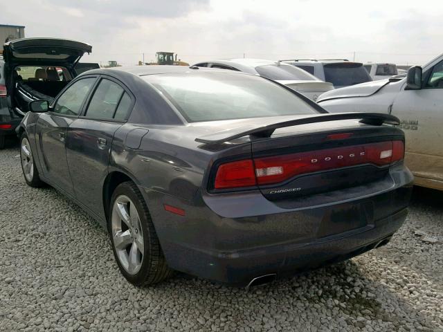 2C3CDXHG0DH594929 - 2013 DODGE CHARGER SX GRAY photo 3