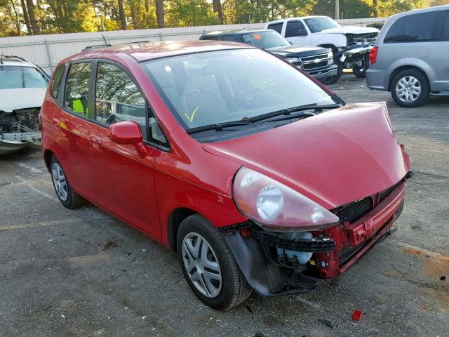 JHMGD37427S046374 - 2007 HONDA FIT RED photo 1