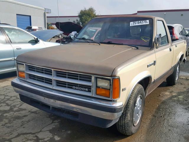 1B7GN14M6HS396647 - 1987 DODGE DAKOTA BROWN photo 2