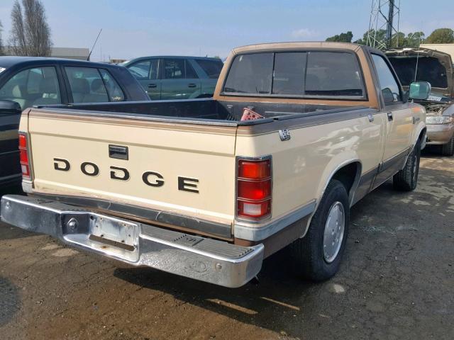 1B7GN14M6HS396647 - 1987 DODGE DAKOTA BROWN photo 4