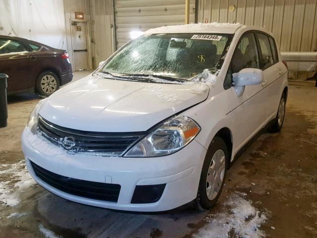 3N1BC1CP1BL419076 - 2011 NISSAN VERSA S WHITE photo 2