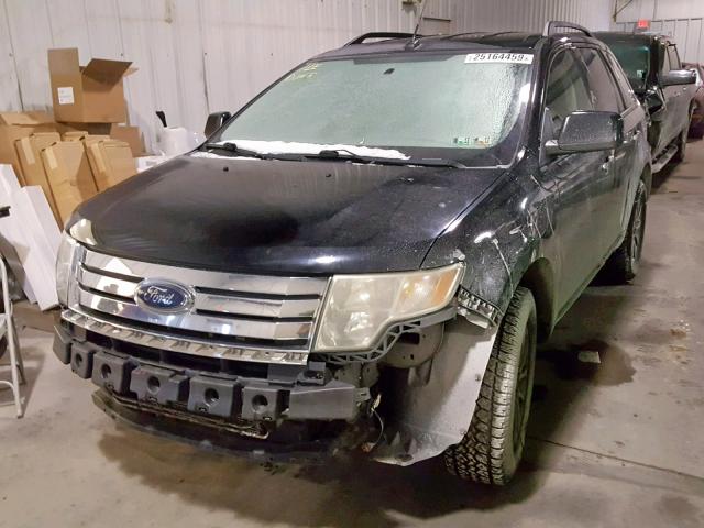 2FMDK48C68BB44496 - 2008 FORD EDGE SEL BLACK photo 2