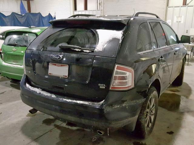 2FMDK48C68BB44496 - 2008 FORD EDGE SEL BLACK photo 4