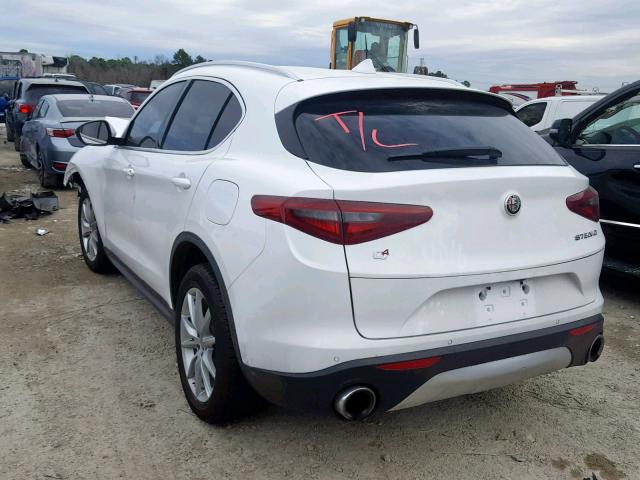 ZASFAKBN4J7B76657 - 2018 ALFA ROMEO STELVIO TI WHITE photo 3