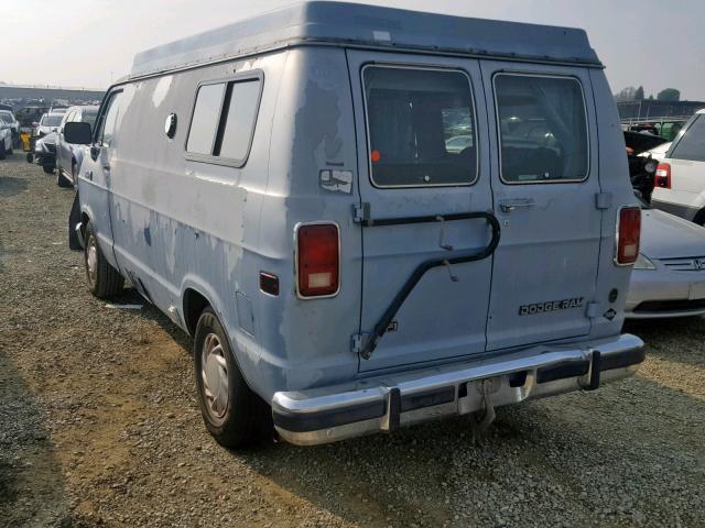 2B6HB21Y4KK398221 - 1989 DODGE RAM VAN B2 BLUE photo 3