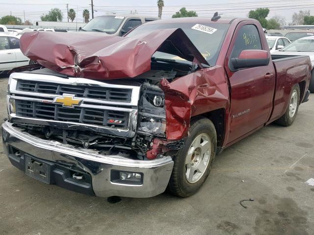 1GCNCREC2FZ295725 - 2015 CHEVROLET SILVERADO MAROON photo 2