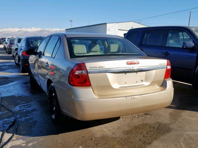 1G1ZS57N87F151474 - 2007 CHEVROLET MALIBU LS GOLD photo 3