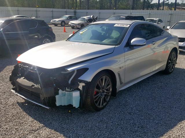 JN1FV7EL2HM700410 - 2017 INFINITI Q60 RED SP SILVER photo 2