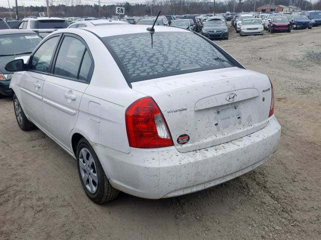 KMHCN46CX9U296525 - 2009 HYUNDAI ACCENT GLS WHITE photo 3