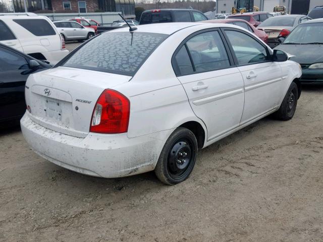 KMHCN46CX9U296525 - 2009 HYUNDAI ACCENT GLS WHITE photo 4