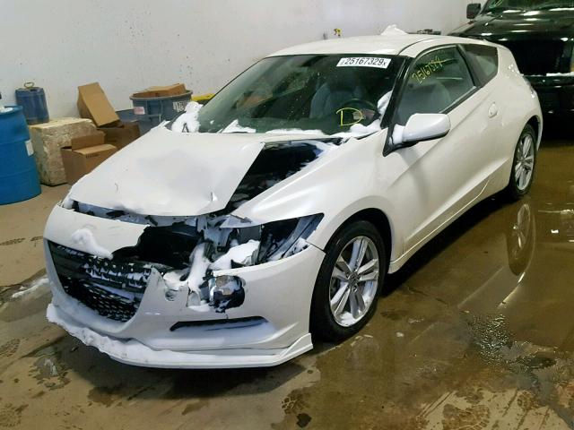 JHMZF1D49BS014302 - 2011 HONDA CR-Z WHITE photo 2