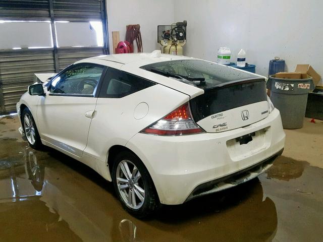 JHMZF1D49BS014302 - 2011 HONDA CR-Z WHITE photo 3