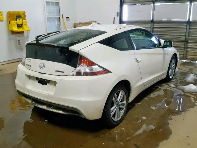 JHMZF1D49BS014302 - 2011 HONDA CR-Z WHITE photo 4