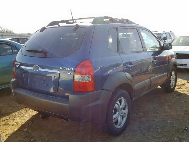 KM8JN72D16U318494 - 2006 HYUNDAI TUCSON GLS BLUE photo 4