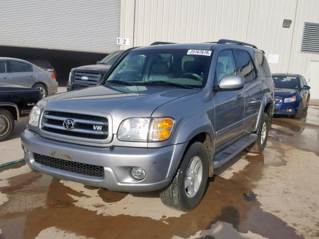 5TDBT48A92S135921 - 2002 TOYOTA SEQUOIA LI SILVER photo 2