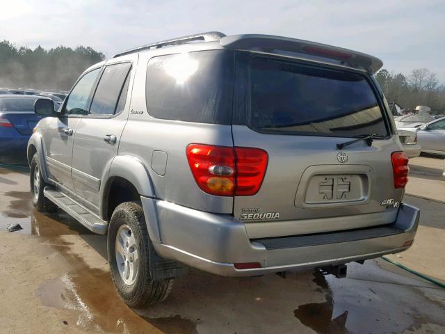 5TDBT48A92S135921 - 2002 TOYOTA SEQUOIA LI SILVER photo 3