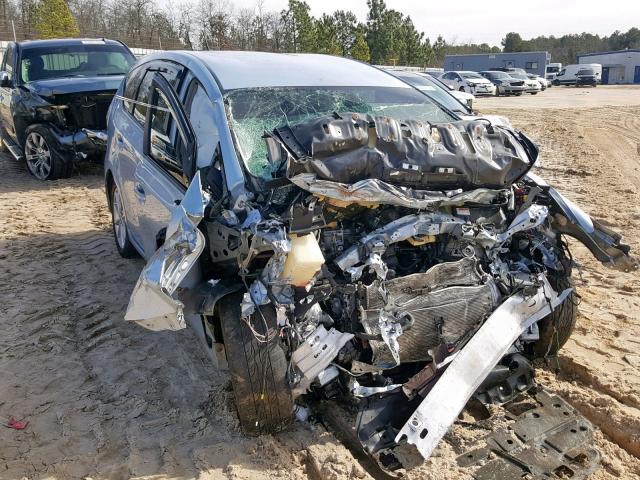 JTDZN3EU8EJ009262 - 2014 TOYOTA PRIUS V BLUE photo 1