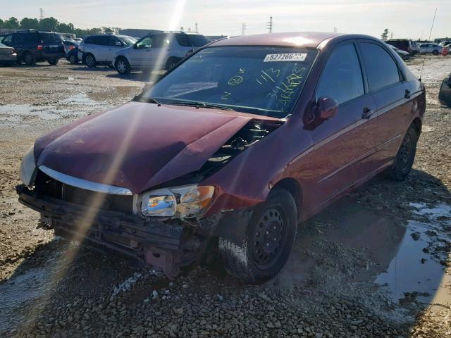 KNAFE121275403415 - 2007 KIA SPECTRA EX MAROON photo 2