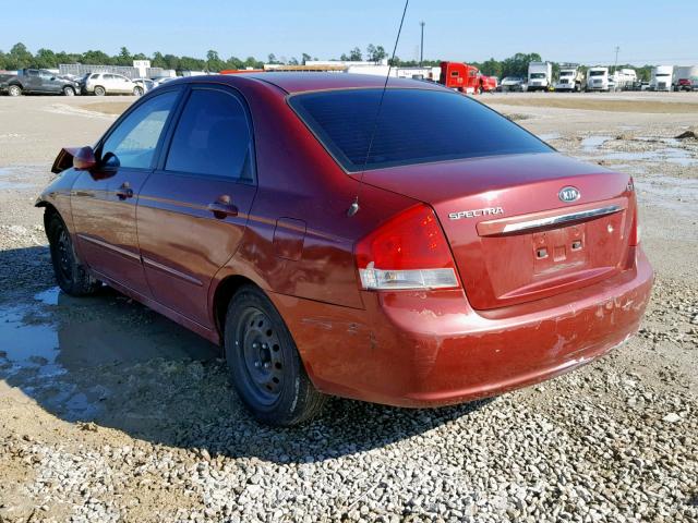 KNAFE121275403415 - 2007 KIA SPECTRA EX MAROON photo 3