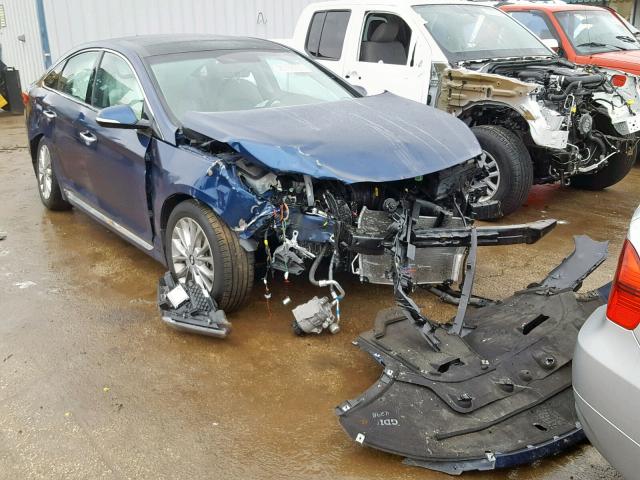 5NPE34AF0FH232858 - 2015 HYUNDAI SONATA SPO BLUE photo 1