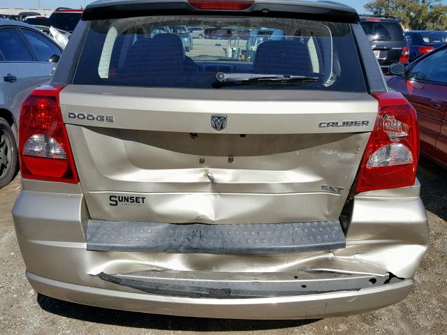 1B3HB48A49D144532 - 2009 DODGE CALIBER SX GOLD photo 9