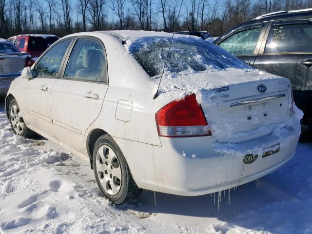 KNAFE122175381920 - 2007 KIA SPECTRA EX WHITE photo 3