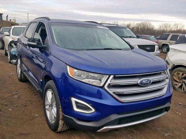 2FMTK3J96FBC38136 - 2015 FORD EDGE SEL BLUE photo 1