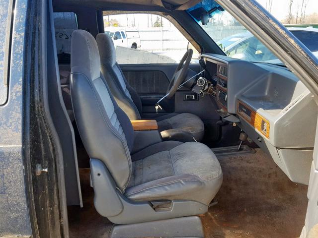 1B7GG23Y2PS264343 - 1993 DODGE DAKOTA BLUE photo 5