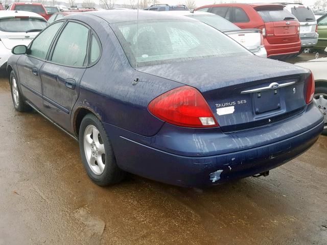 1FAFP55U01G178438 - 2001 FORD TAURUS SES BLUE photo 3